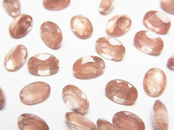 [Video]High Quality Oregon Sunstone AAAA Loose stone Oval Faceted 7x5mm 1pc