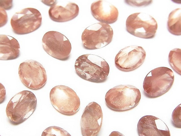[Video]High Quality Oregon Sunstone AAAA Loose stone Oval Faceted 8x6mm 1pc