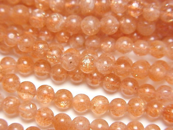 [Video] Sunstone AAA- Round 4mm 1strand beads (aprx.15inch/37cm)