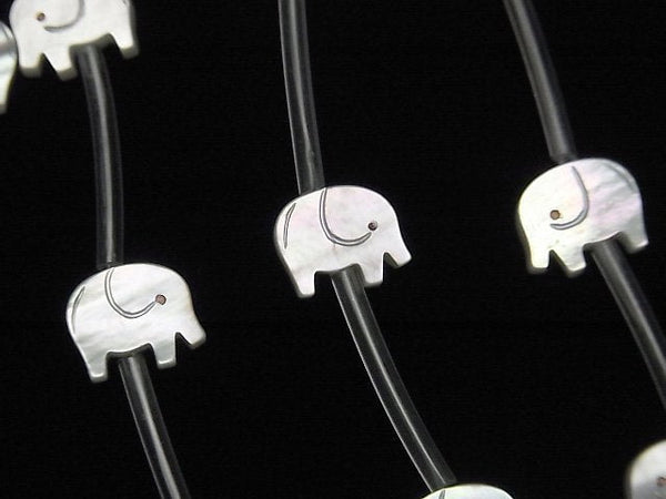 [Video] High quality white Shell AAA elephant shape 10x9mm half or 1strand (Approx 14pcs)