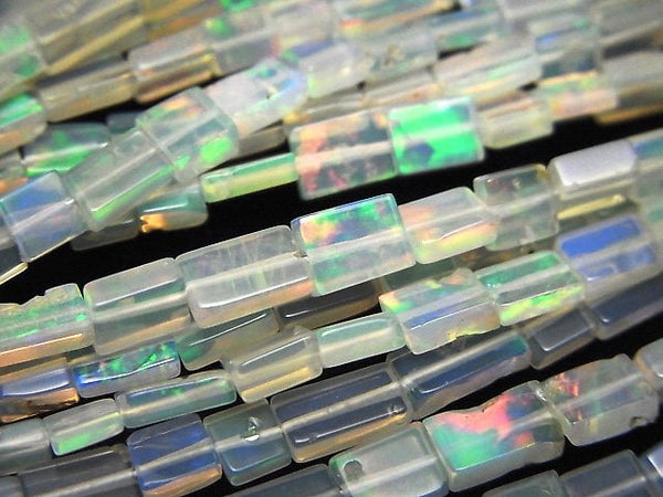 [Video] Ethiopia Opal AA++ Rectangle-Square half or 1strand beads (aprx.15inch/38cm)