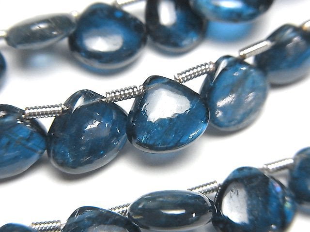 [Video] Indigo Blue Kyanite AA++ Chestnut (Smooth) half or 1strand beads (aprx.7inch/18cm)