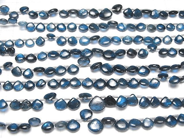 [Video] Indigo Blue Kyanite AA++ Chestnut (Smooth) half or 1strand beads (aprx.7inch/18cm)