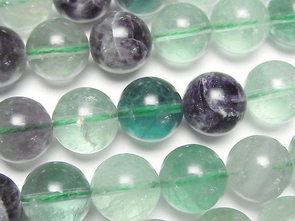 [Video] Multi-color Fluorite AA+ Round 12mm 1strand beads (aprx.14inch/34cm)