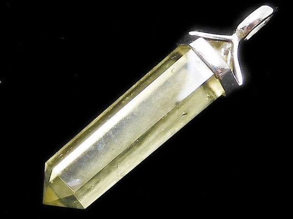 [Video][One of a kind] Libyan Desert Glass Double Point Pendant Silver925 NO.9
