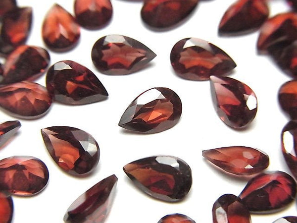 [Video]High Quality Mozambique Garnet AAA Loose stone Pear shape Faceted 8x5mm 5pcs