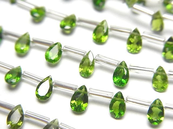 [Video]High Quality Chrome Diopside AAA Pear shape Faceted 5x3mm half or 1strand (18pcs )