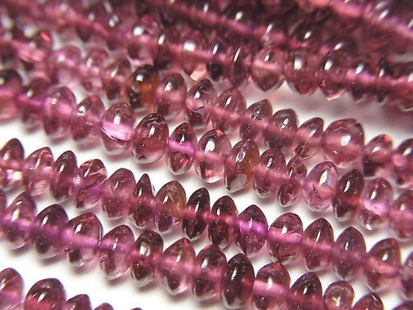 [Video]High Quality India Garnet AAA- Roundel 1strand beads (aprx.13inch/32cm)