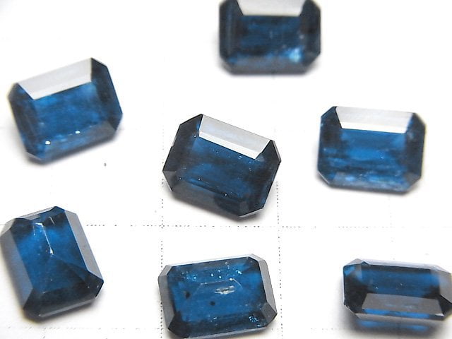 [Video]High Quality Indigo Blue Kyanite AAA Loose stone Rectangle Faceted 9x7mm 1pc