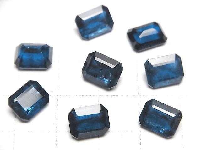 [Video]High Quality Indigo Blue Kyanite AAA Loose stone Rectangle Faceted 9x7mm 1pc