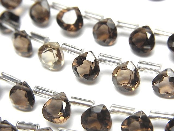 [Video]High Quality Smoky Quartz AAA Chestnut Faceted 6x6mm half or 1strand (18pcs )
