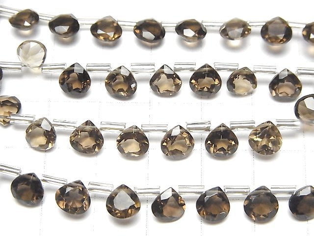 [Video]High Quality Smoky Quartz AAA Chestnut Faceted 6x6mm half or 1strand (18pcs )
