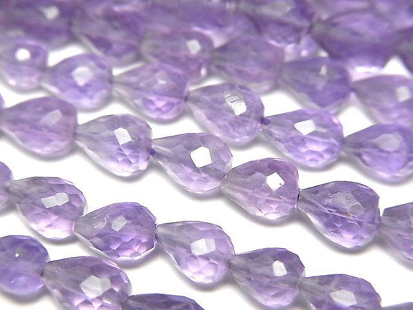 [Video]High Quality Pink Amethyst AA++ Vertical Hole Faceted Drop 1strand beads (aprx.9inch/24cm)