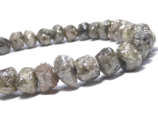 [Video][One of a kind] [1mm Hole]Gray Diamond Rough Nugget Bracelet NO.1