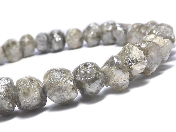 [Video] [One of a kind] [1mm hole] Gray Diamond Rough Nugget Bracelet NO.5