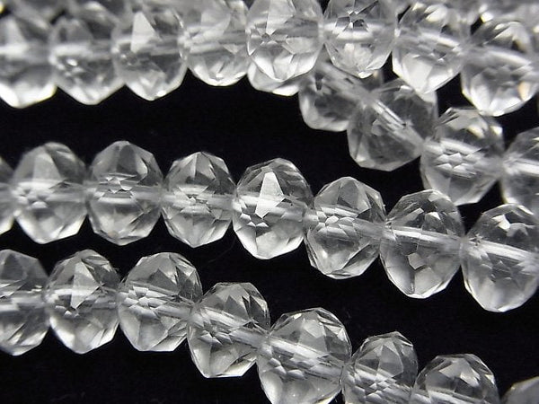 [Video]High Quality! Crystal AAA- Star Faceted Button Roundel 8x8x6mm 1/4 or 1strand beads (aprx.15inch/38cm)
