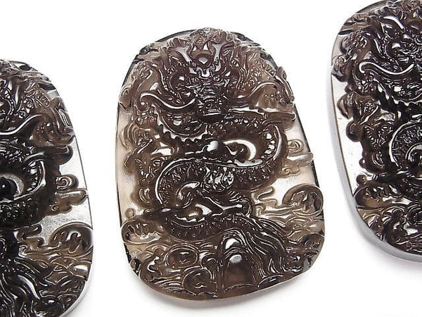 [Video] Dragon's Carved! Ice Obsidian AAA Plate 58x41x12mm 1pc