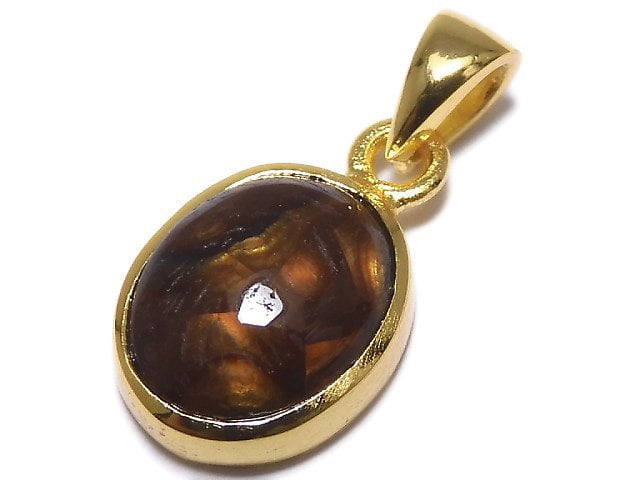 [Video][One of a kind] Mexico Fire Agate AAA- Pendant 18KGP NO.12