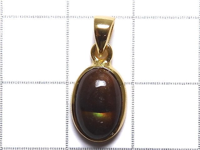 [Video][One of a kind] Mexico Fire Agate AAA-Pendant 18KGP NO.17