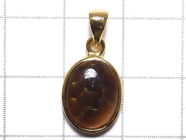 [Video][One of a kind] Mexico Fire Agate AAA- Pendant 18KGP NO.20