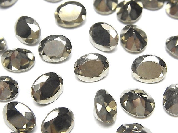 [Video]Pyrite Loose stone Oval Faceted 10x8mm 2pcs