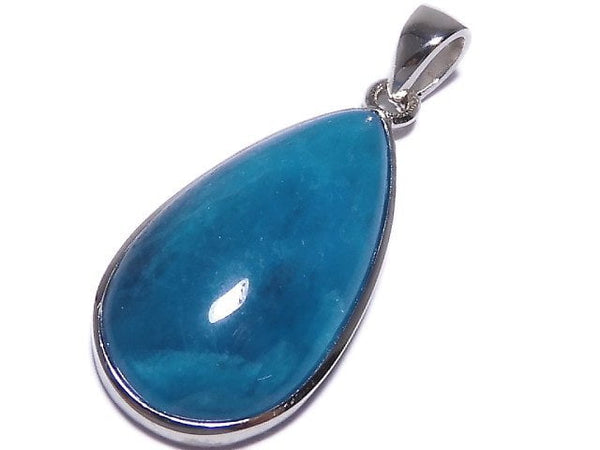 [Video][One of a kind] Blue Apatite AA++ Pendant Silver925 NO.32