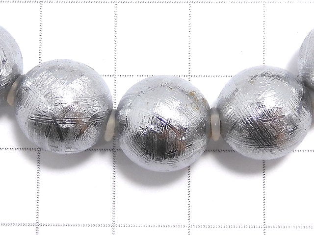 [Video][One of a kind] Meteorite (Muonionalusta) Round 12mm Bracelet NO.5