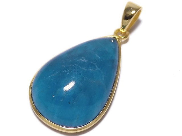 [Video][One of a kind] Blue Apatite AA++ Pendant 18KGP NO.47