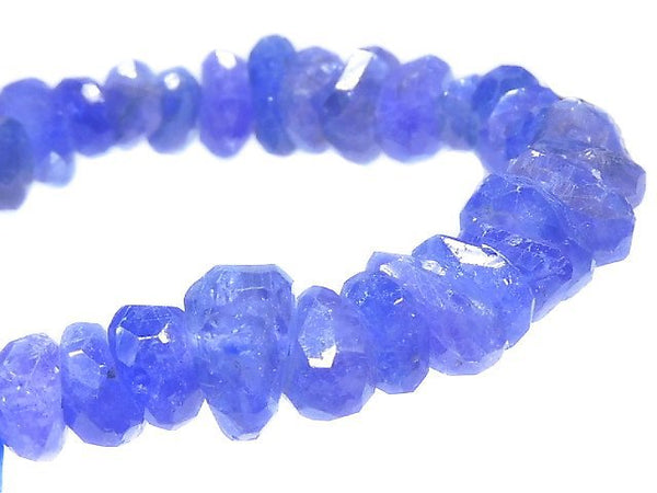 [Video][One of a kind] High Quality Tanzanite AA++ Faceted Nugget Bracelet NO.10