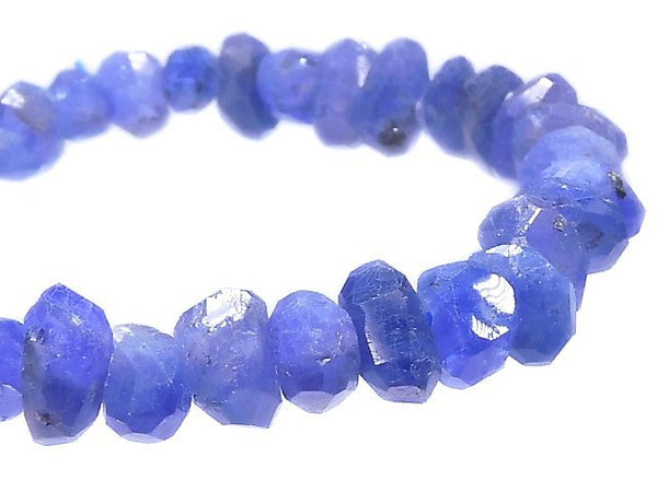 [Video][One of a kind] High Quality Tanzanite AA++ Faceted Nugget Bracelet NO.16