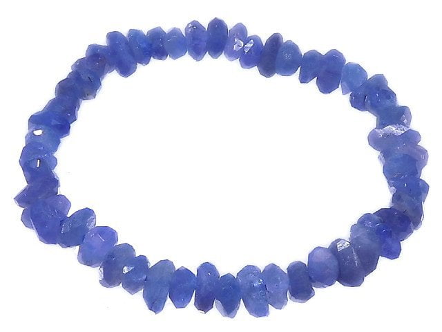 [Video][One of a kind] High Quality Tanzanite AA++ Faceted Nugget Bracelet NO.18