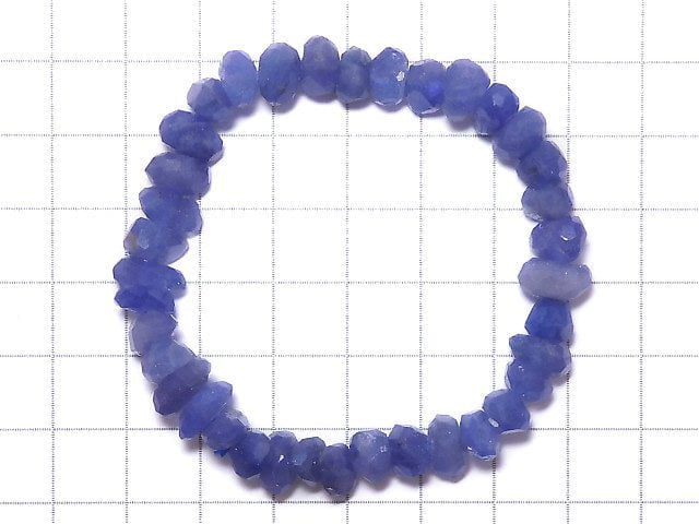 [Video][One of a kind] High Quality Tanzanite AA++ Faceted Nugget Bracelet NO.19