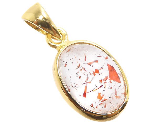 [Video][One of a kind] High Quality Lepidocrocite in Quartz AAA- Pendant 18KGP NO.11