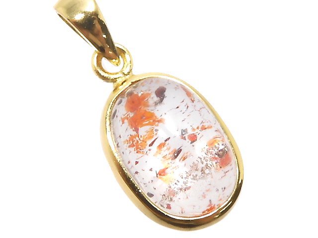 [Video][One of a kind] High Quality Lepidocrocite in Quartz AAA- Pendant 18KGP NO.13