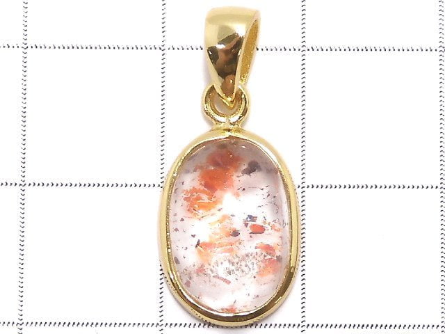 [Video][One of a kind] High Quality Lepidocrocite in Quartz AAA- Pendant 18KGP NO.13