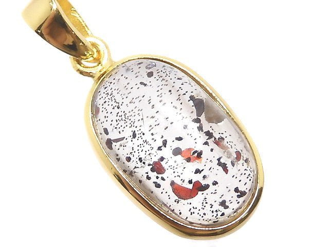 [Video][One of a kind] High Quality Lepidocrocite in Quartz AAA- Pendant 18KGP NO.16