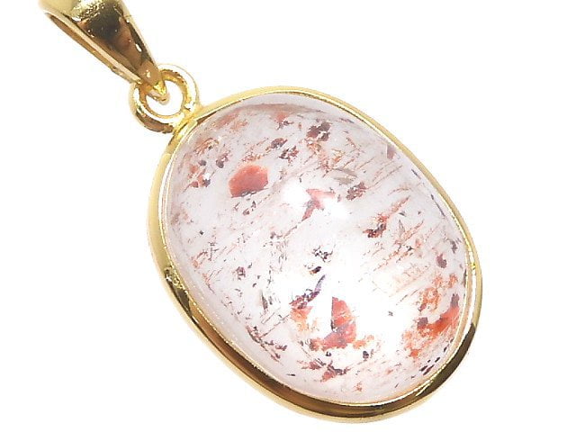 [Video][One of a kind] High Quality Lepidocrocite in Quartz AAA- Pendant 18KGP NO.19