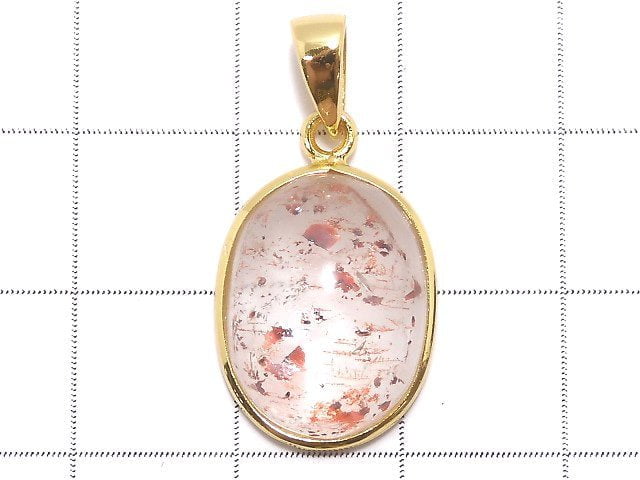 [Video][One of a kind] High Quality Lepidocrocite in Quartz AAA- Pendant 18KGP NO.19