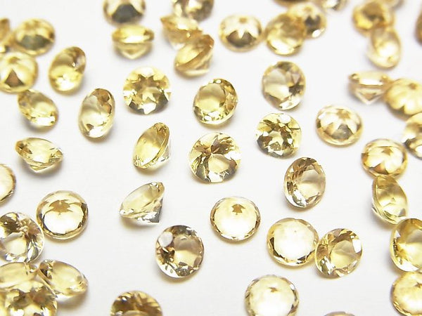 [Video]High Quality Heliodor AAA Loose stone Round Faceted 4x4mm 1pc