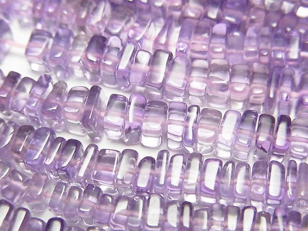 [Video] Pink Amethyst AAA- Square Roundel (disc) [Dark color] 1strand beads (aprx.15inch/38cm)