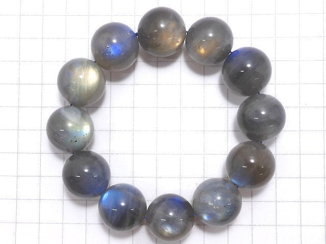 [Video][One of a kind] Labradorite AAA- Round 20mm Bracelet NO.4