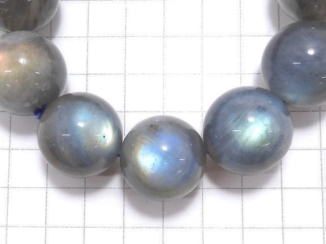 [Video][One of a kind] Labradorite AAA- Round 21mm Bracelet NO.5