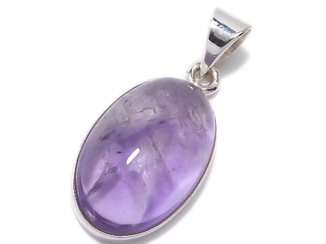 [Video][One of a kind] High Quality Bi-color Amethyst AAA- Pendant Silver925 NO.4