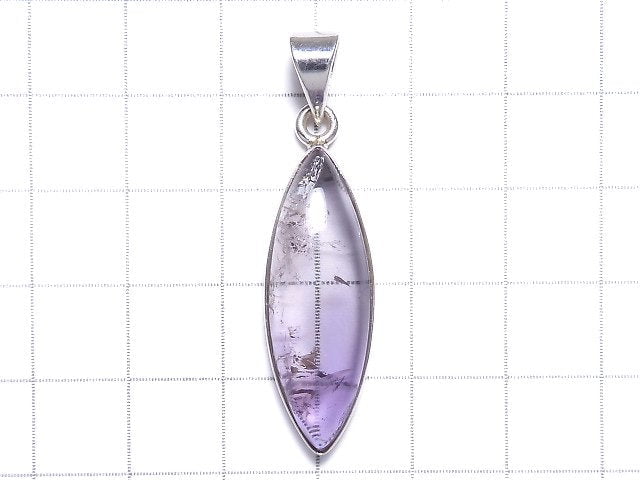[Video][One of a kind] High Quality Bi-color Amethyst AAA- Pendant Silver925 NO.8