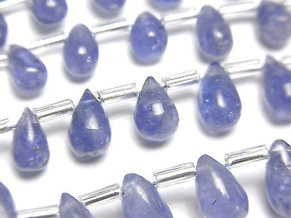 [Video]High Quality Tanzanite AA++ Drop (Smooth) half or 1strand beads (aprx.8inch/20cm)