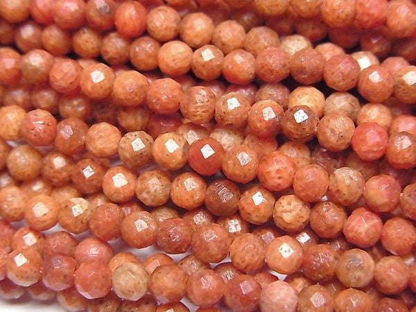 [Video] High Quality! Sponge Coral Faceted Round 3mm 1strand beads (aprx.15inch/36cm)