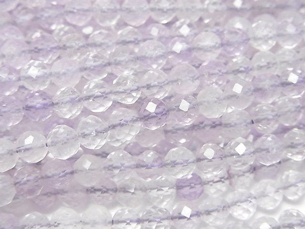 [Video] High Quality! Light color Amethyst AA++ Faceted Round 4mm 1strand beads (aprx.15inch/37cm)