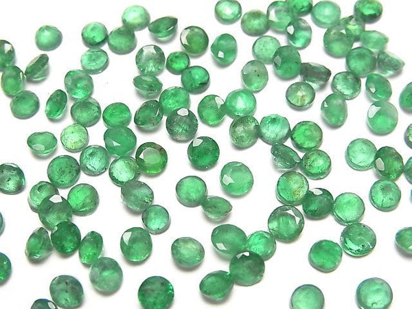 [Video] Zambia High Quality Emerald AA++ Loose stone Round Faceted less than 4mm 1pc
