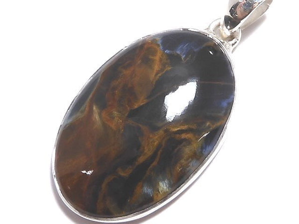 [Video][One of a kind] Blue Pietersite AAA Pendant Silver925 NO.11