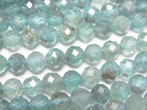 [Video]High Quality! Apatite AA Faceted Round 5mm 1strand beads (aprx.15inch/36cm)